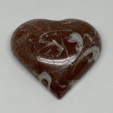 53.3g, 2" x 2.1"x 0.6", Natural Untreated Red Shell Fossils Half Heart @Morocco,