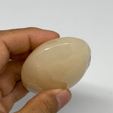 145.9g,2.9"x2"x1.1",Honey Calcite Palm-Stone Crystal Polished @Pakistan,B23088