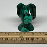 116.7g, 2.4"x1.5"x1.1" Natural Untreated Malachite Angel Figurine @Congo, B7338