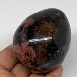 404.8g, 2.8"x2.2" Natural Untreated Rhodonite Egg @Madagascar, B4698