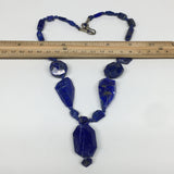 68g, 9mm-31mm Natural Lapis Lazuli Facetted Beads Strand,23 Beads,LPB233