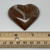 58.1g, 2" x 2.2"x 0.6", Natural Untreated Red Shell Fossils Half Heart @Morocco,