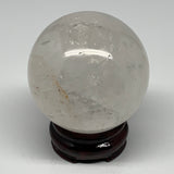 685g, 3.1"(79mm), Natural Quartz Sphere Crystal Gemstone Ball @Brazil, B22304