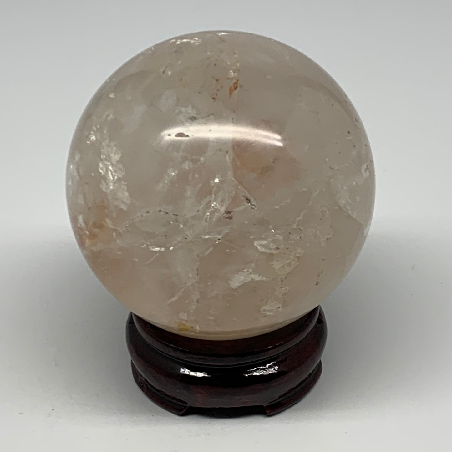 675g, 3.1"(79mm), Natural Quartz Sphere Crystal Gemstone Ball @Brazil, B22305