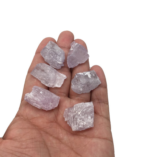 48.8 Grams,6pcs, Natural Rough Lavender Pink Kunzite Crystal @Afghanistan,KUN189 - watangem.com
