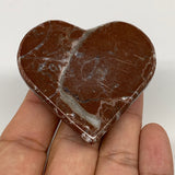 62.2g, 2" x 2.2"x 0.7", Natural Untreated Red Shell Fossils Half Heart @Morocco,