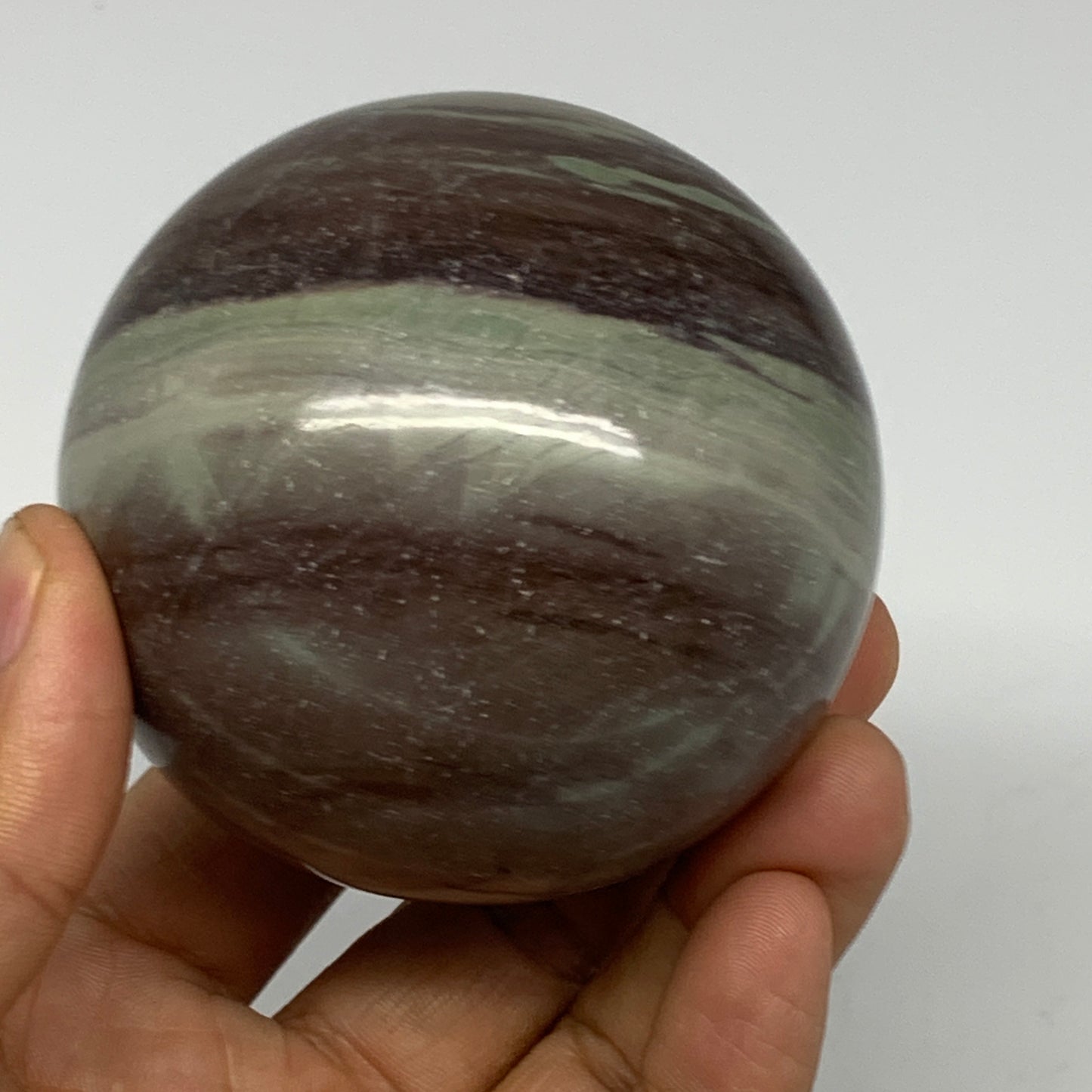 0.99 lbs, 2.6"(67mm) Red Jasper Sphere Gemstone,Healing Crystal, B25426