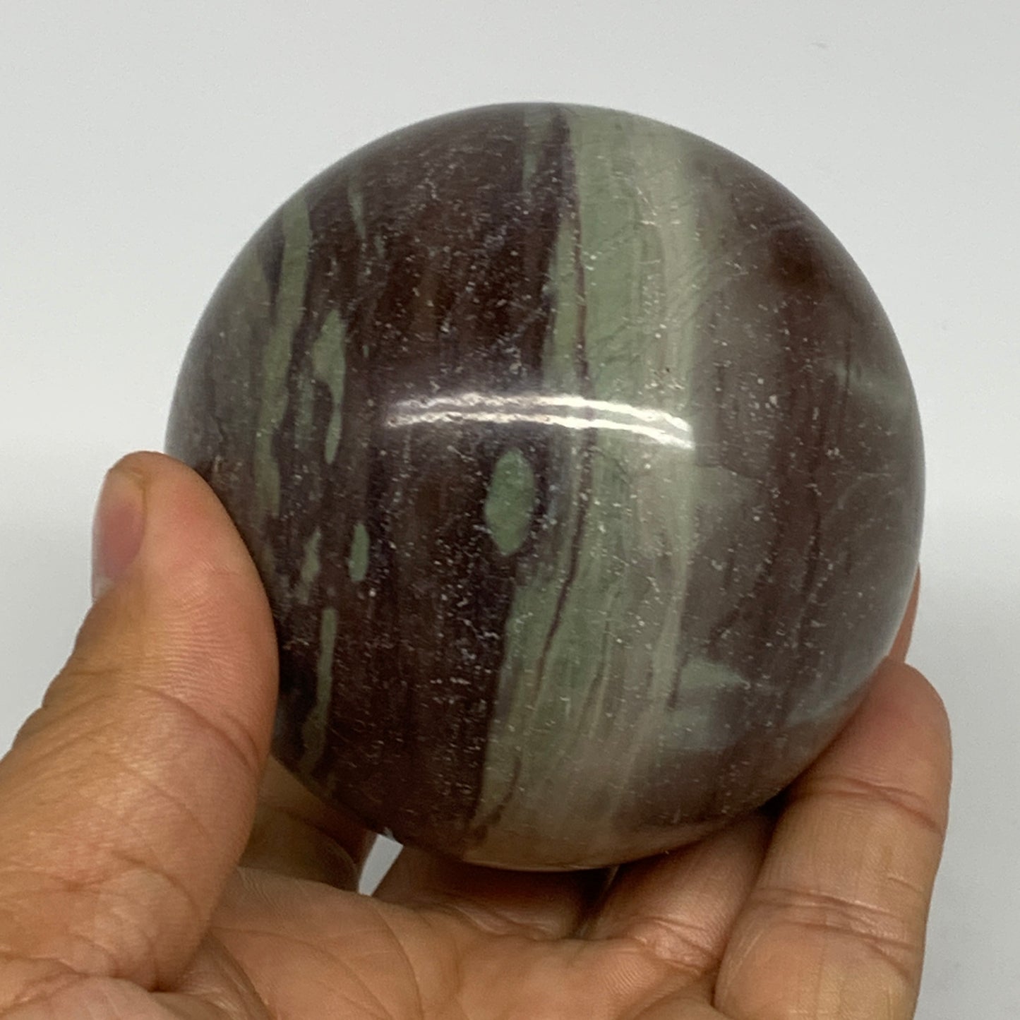 0.99 lbs, 2.6"(67mm) Red Jasper Sphere Gemstone,Healing Crystal, B25426