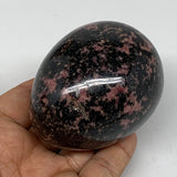 413.8g, 2.8"x2.2" Natural Untreated Rhodonite Egg from Madagascar, B4705
