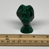 72.5g, 2.3"x1.3"x0.9" Natural Untreated Malachite Angel Figurine @Congo, B7344