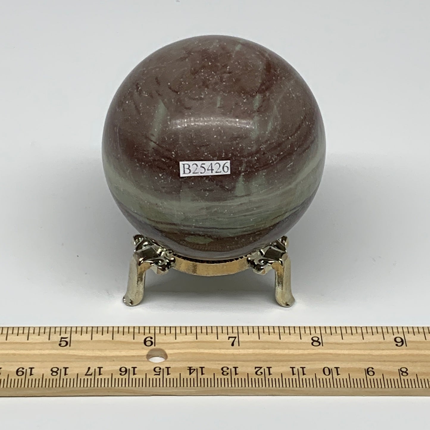 0.99 lbs, 2.6"(67mm) Red Jasper Sphere Gemstone,Healing Crystal, B25426