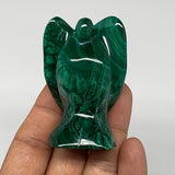 118.1g, 2.4"x1.5"x1.1" Natural Untreated Malachite Angel Figurine @Congo, B7345