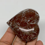 63.3g, 2.1" x 2.2"x 0.6", Natural Untreated Red Shell Fossils Half Heart @Morocc