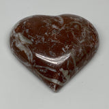 63.3g, 2.1" x 2.2"x 0.6", Natural Untreated Red Shell Fossils Half Heart @Morocc