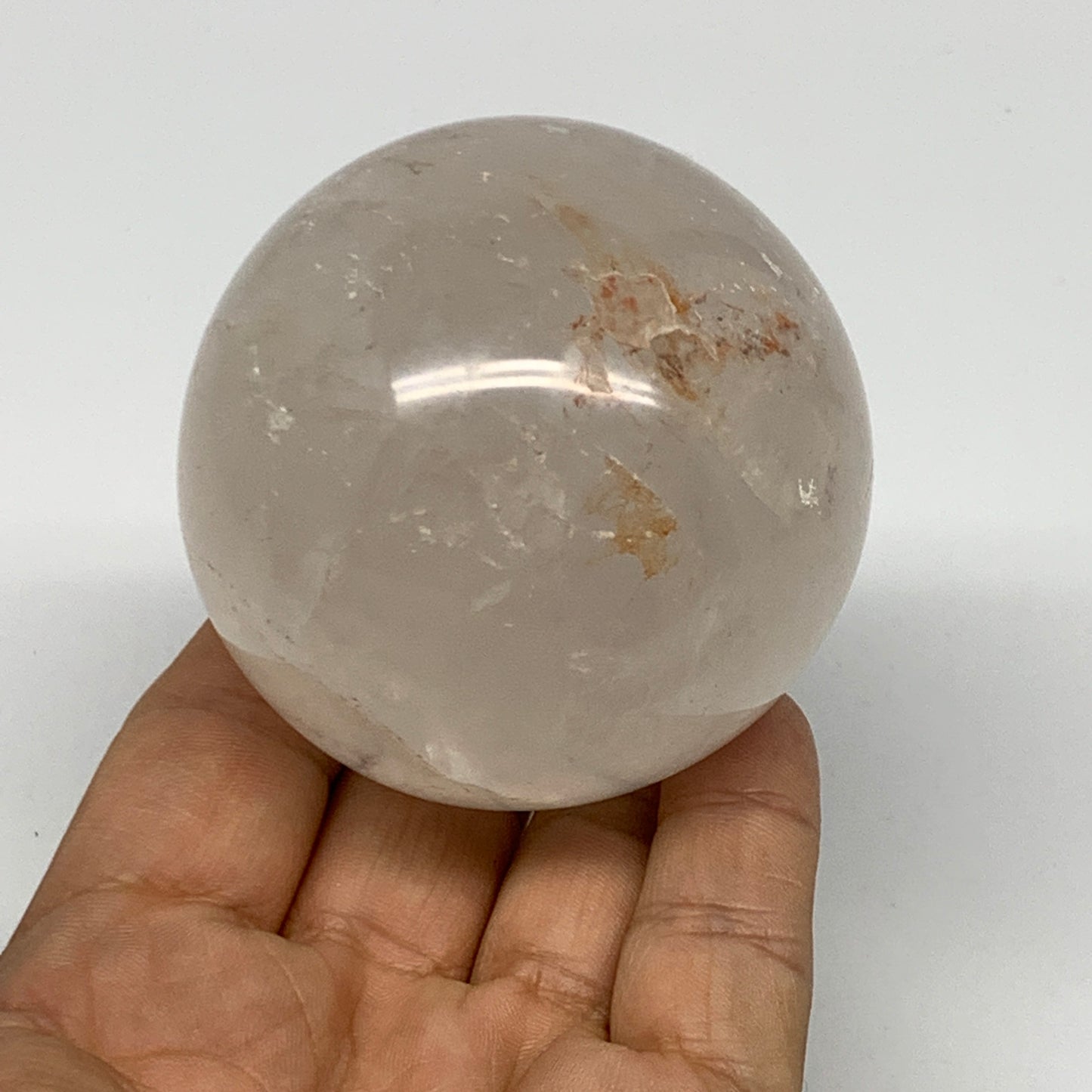 328g, 2.4"(61mm), Natural Quartz Sphere Crystal Gemstone Ball @Brazil, B22310