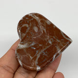 66.1g, 2" x 2.2"x 0.7", Natural Untreated Red Shell Fossils Half Heart @Morocco,