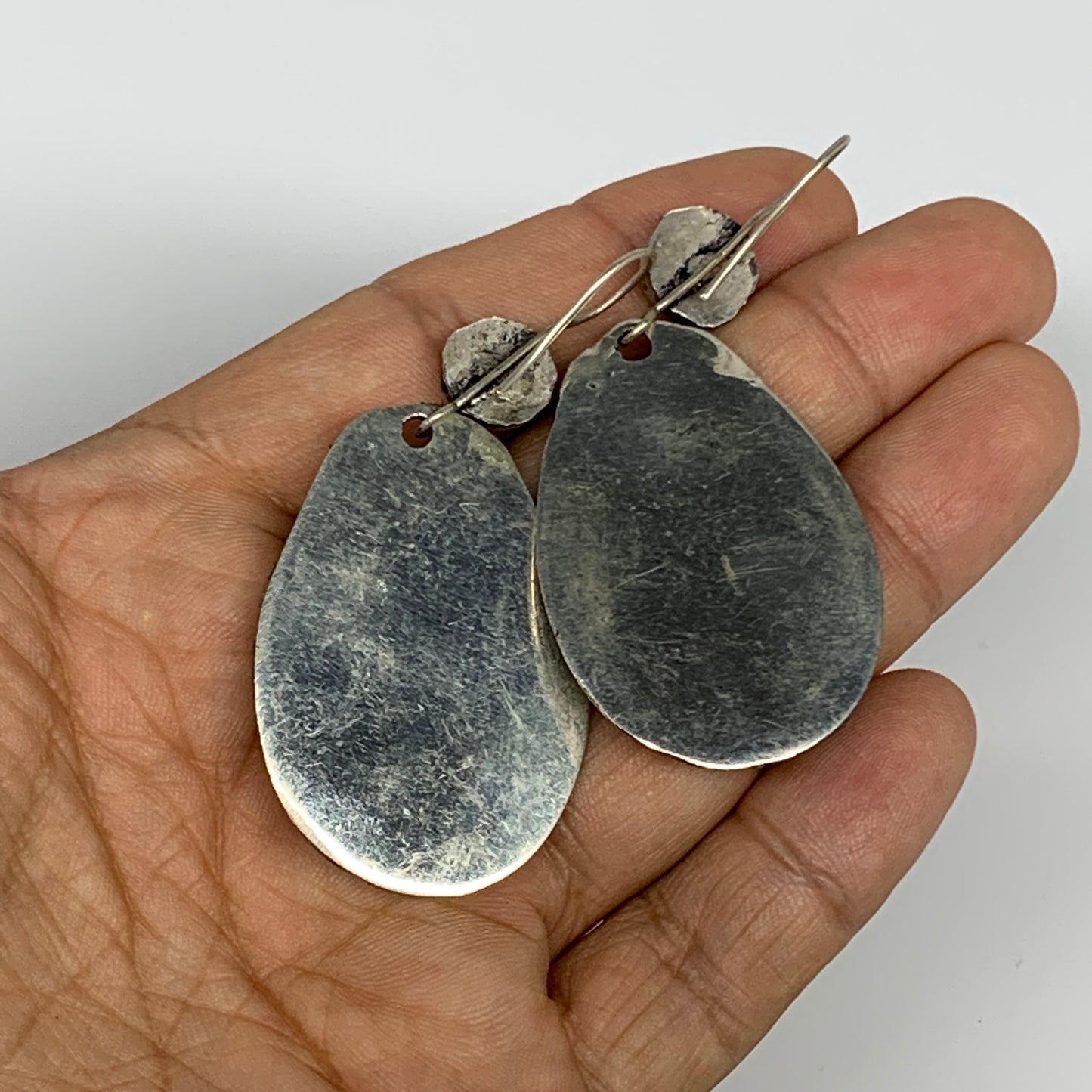 1pr, 2.5"x1.1" Turkmen Earring Tribal Jewelry Carnelian Oval Boho, B14305