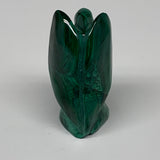 116g, 2.6"x1.2"x1.2" Natural Untreated Malachite Angel Figurine @Congo, B7347