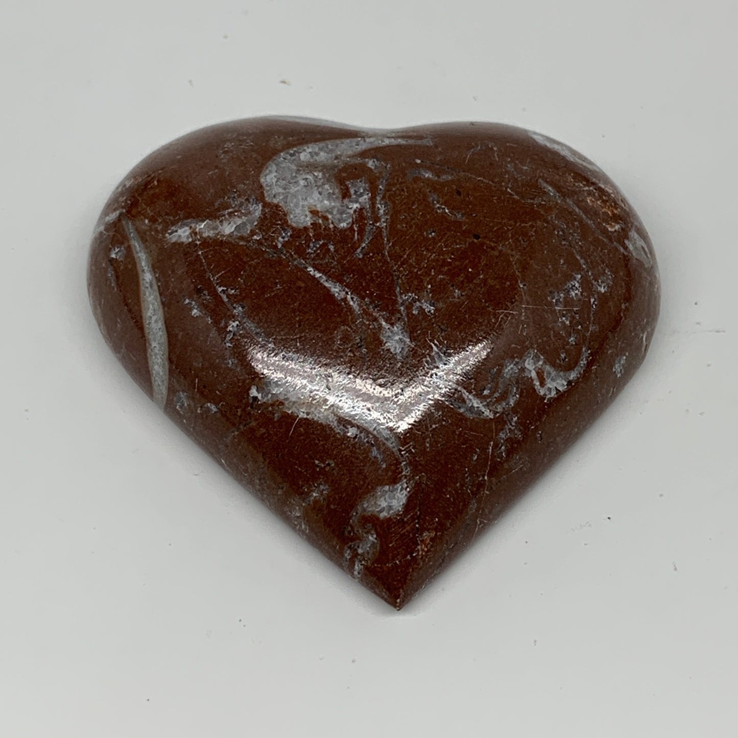 52g, 1.9" x 2.1"x 0.6", Natural Untreated Red Shell Fossils Half Heart @Morocco,