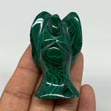 86.7g, 2.2"x1.4"x1" Natural Untreated Malachite Angel Figurine @Congo, B7348