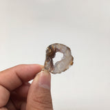 Agate Druzy Slice Geode Pendant Silver Plated from Brazil,Free 18" Chain, Bp778 - watangem.com