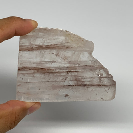 92.5g, 3"x2.3"x0.4", One face polished Fire Quartz, One face semi polished, B159
