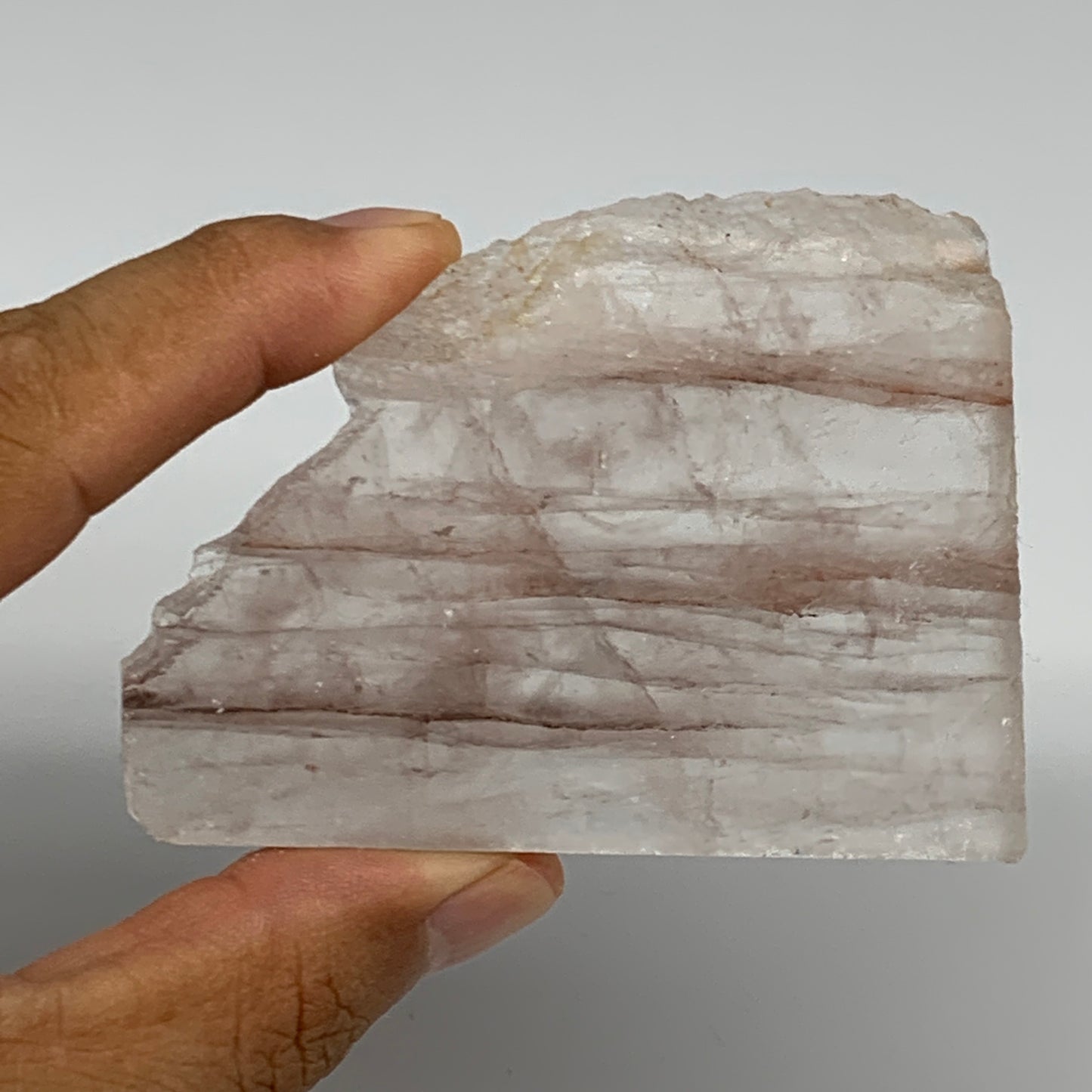 92.5g, 3"x2.3"x0.4", One face polished Fire Quartz, One face semi polished, B159