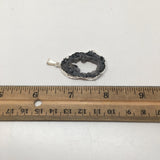 Agate Druzy Slice Geode Pendant Silver Plated from Brazil,Free 18" Chain, Bp779 - watangem.com