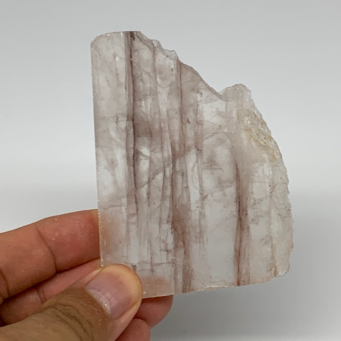 92.5g, 3"x2.3"x0.4", One face polished Fire Quartz, One face semi polished, B159