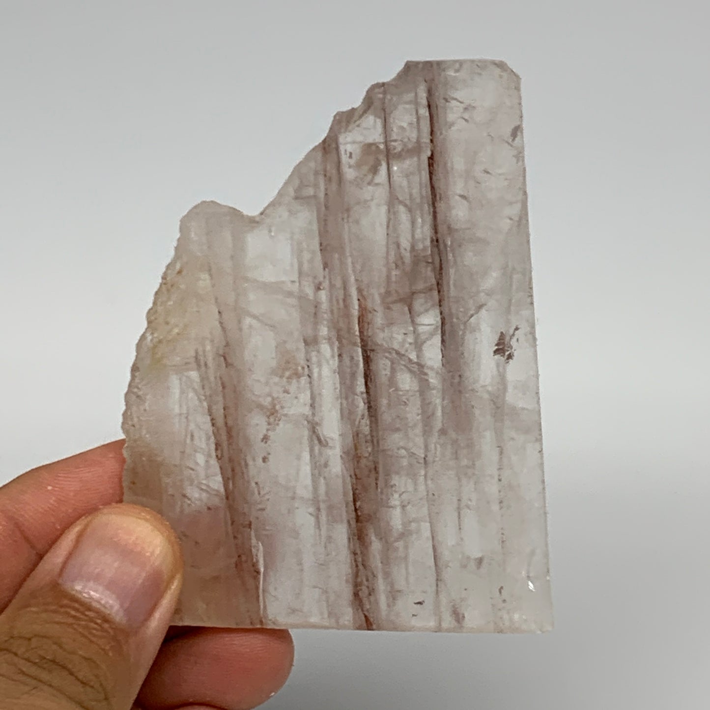 92.5g, 3"x2.3"x0.4", One face polished Fire Quartz, One face semi polished, B159