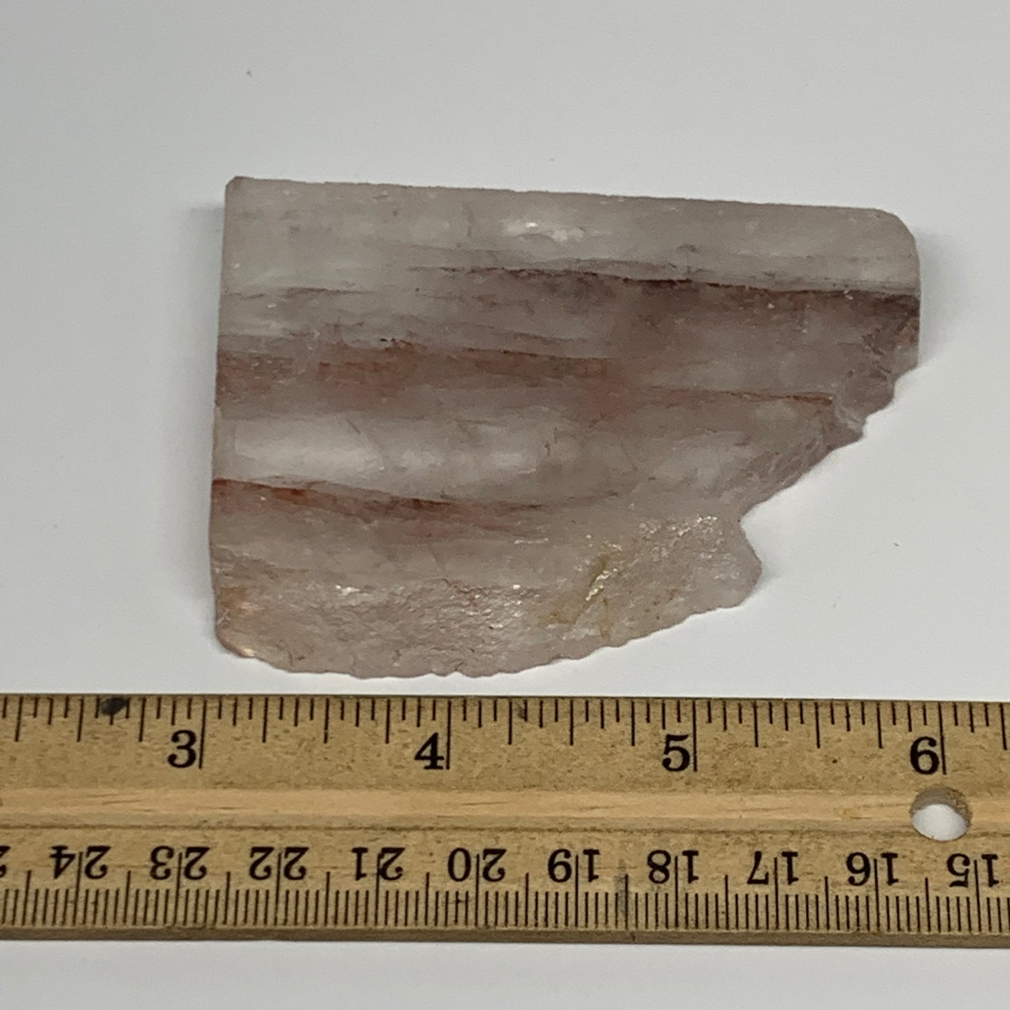 92.5g, 3"x2.3"x0.4", One face polished Fire Quartz, One face semi polished, B159