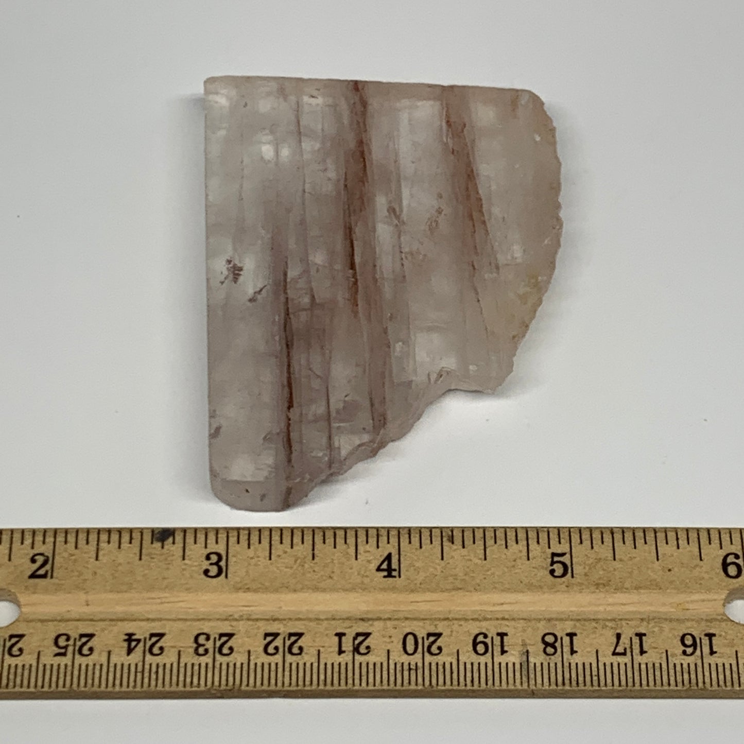 92.5g, 3"x2.3"x0.4", One face polished Fire Quartz, One face semi polished, B159