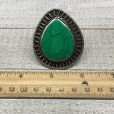 2.1"x1.8"Turkmen Ring Afghan Tribal Drop Synthetic Green Turquoise,7,7.5,8,TR128