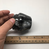 234g, 2.5"x2.7" Small Round Fossils Ammonite Brown Jewelry Box @Morocco,MF940 - watangem.com