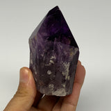 333g,3.3"x2.7"x1.9", Amethyst Point Polished Rough lower part Stands, B19038