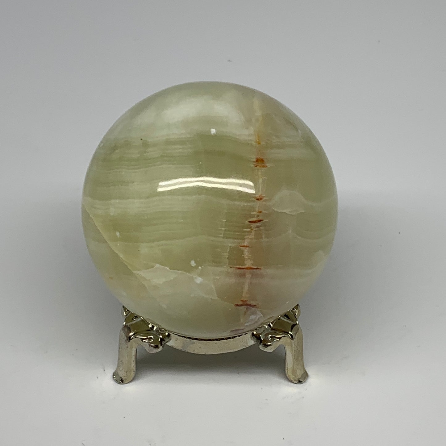 429.6g, 2.6" (67mm), Large Green Onyx Sphere Ball Gemstone @Afghanistan, B25433