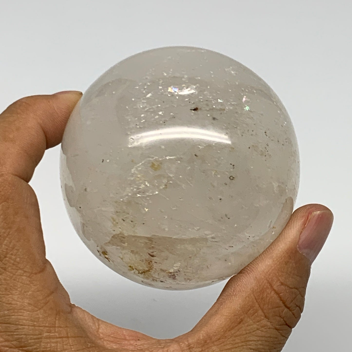 370.6g, 2.5"(64mm), Natural Quartz Sphere Crystal Gemstone Ball @Brazil, B22315
