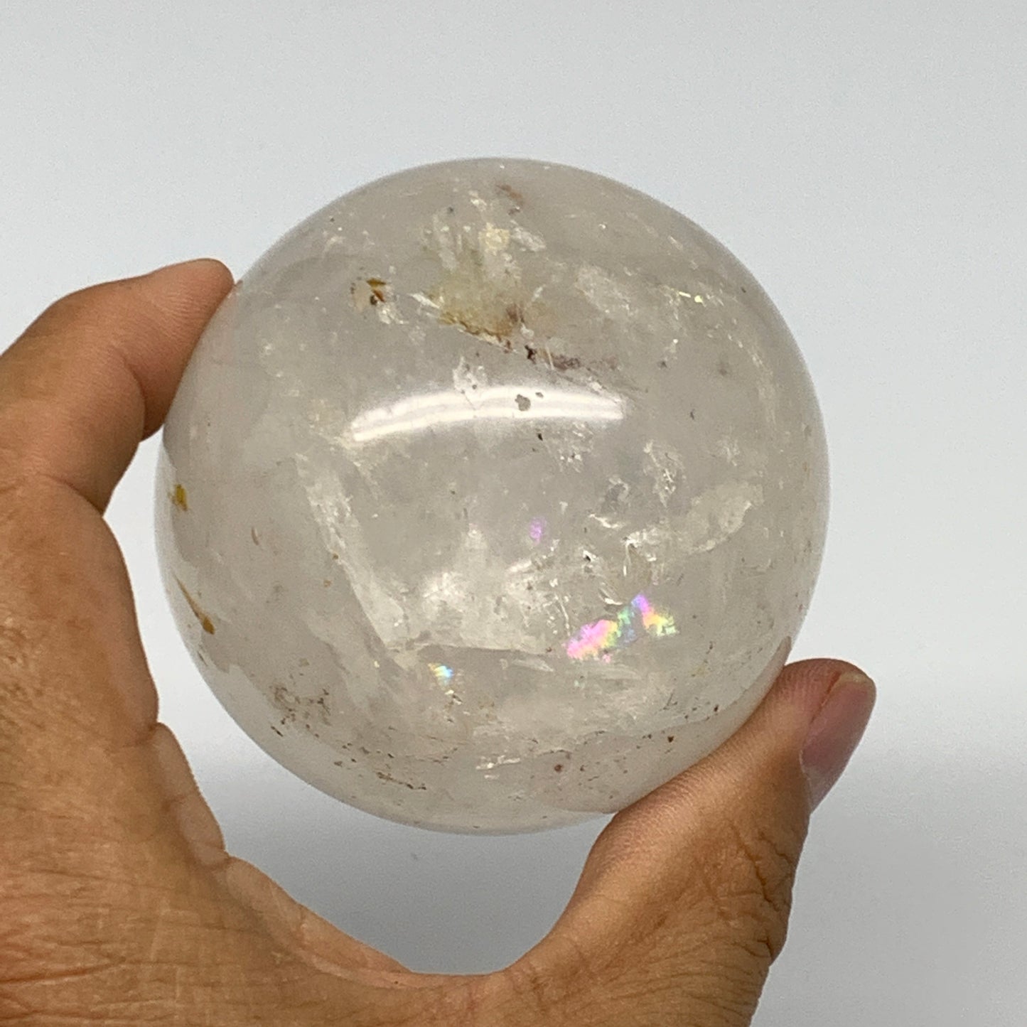 370.6g, 2.5"(64mm), Natural Quartz Sphere Crystal Gemstone Ball @Brazil, B22315