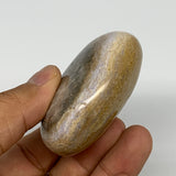 102.2g, 2.3"x1.8"x1" Ocean Jasper Palm-Stone Orbicular Jasper Reiki Energy,B1671