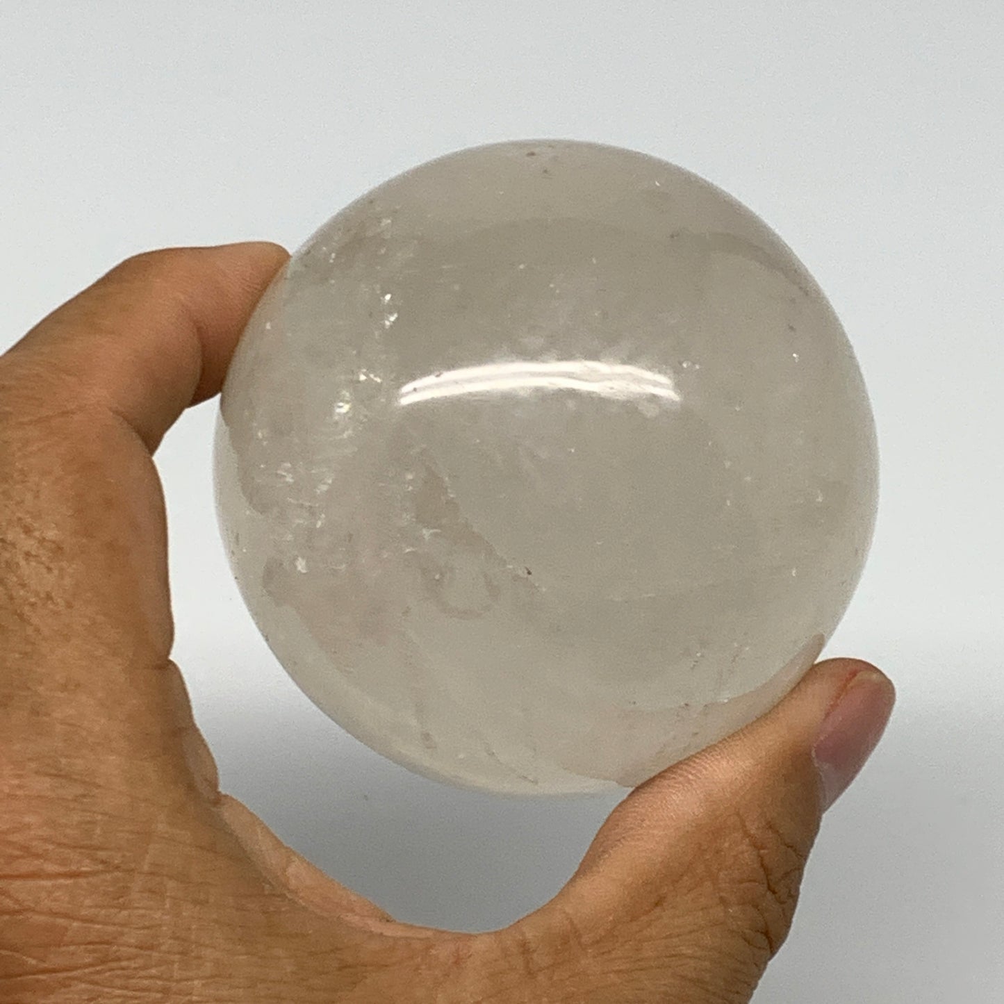 370.6g, 2.5"(64mm), Natural Quartz Sphere Crystal Gemstone Ball @Brazil, B22315