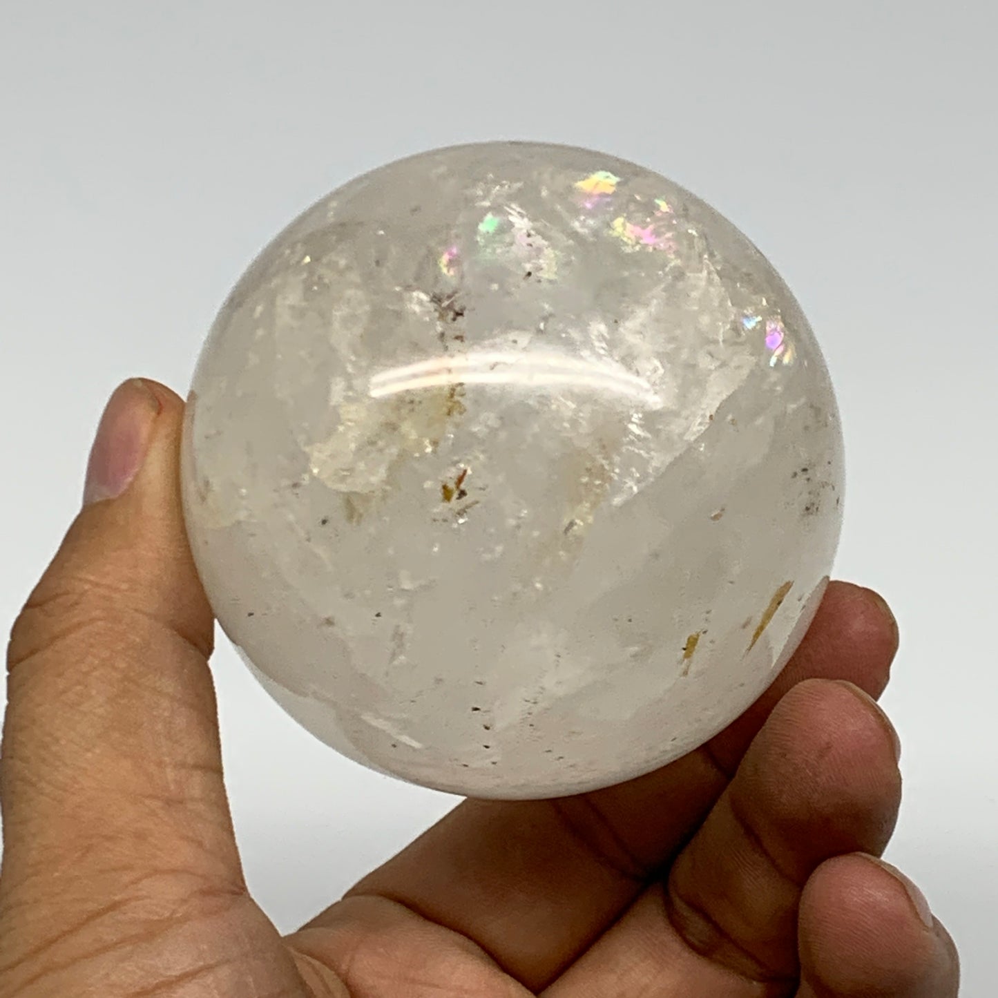 370.6g, 2.5"(64mm), Natural Quartz Sphere Crystal Gemstone Ball @Brazil, B22315