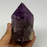 362.7g,3.6"x2"x2.1", Amethyst Point Polished Rough lower part Stands, B19039
