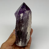 410.8g,3.8"x2.5"x1.9", Amethyst Point Polished Rough lower part Stands, B19040