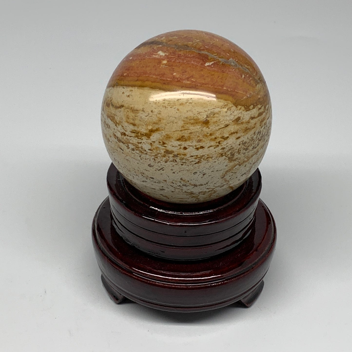 538g, 3" (75mm), Ocean Jasper Sphere Geode Crystal Reiki @Madagascar, B25436