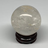 510g, 2.8"(72mm), Natural Quartz Sphere Crystal Gemstone Ball @Brazil, B22318