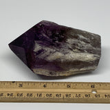 389.3g,3.8"x2.4"x1.8", Amethyst Point Polished Rough lower part Stands, B19042