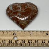 63.8g, 2.1" x 2.2"x 0.6", Natural Untreated Red Shell Fossils Half Heart @Morocc