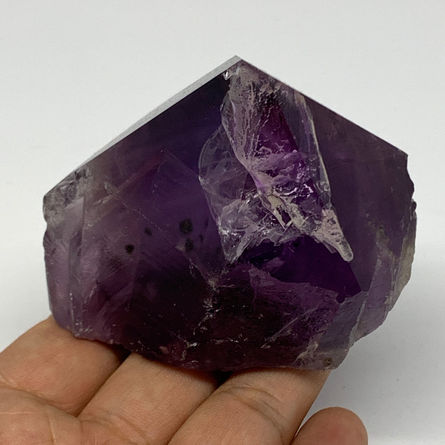 229.1g,2.3"x2.8"x1.8", Amethyst Point Polished Rough lower part Stands, B19044