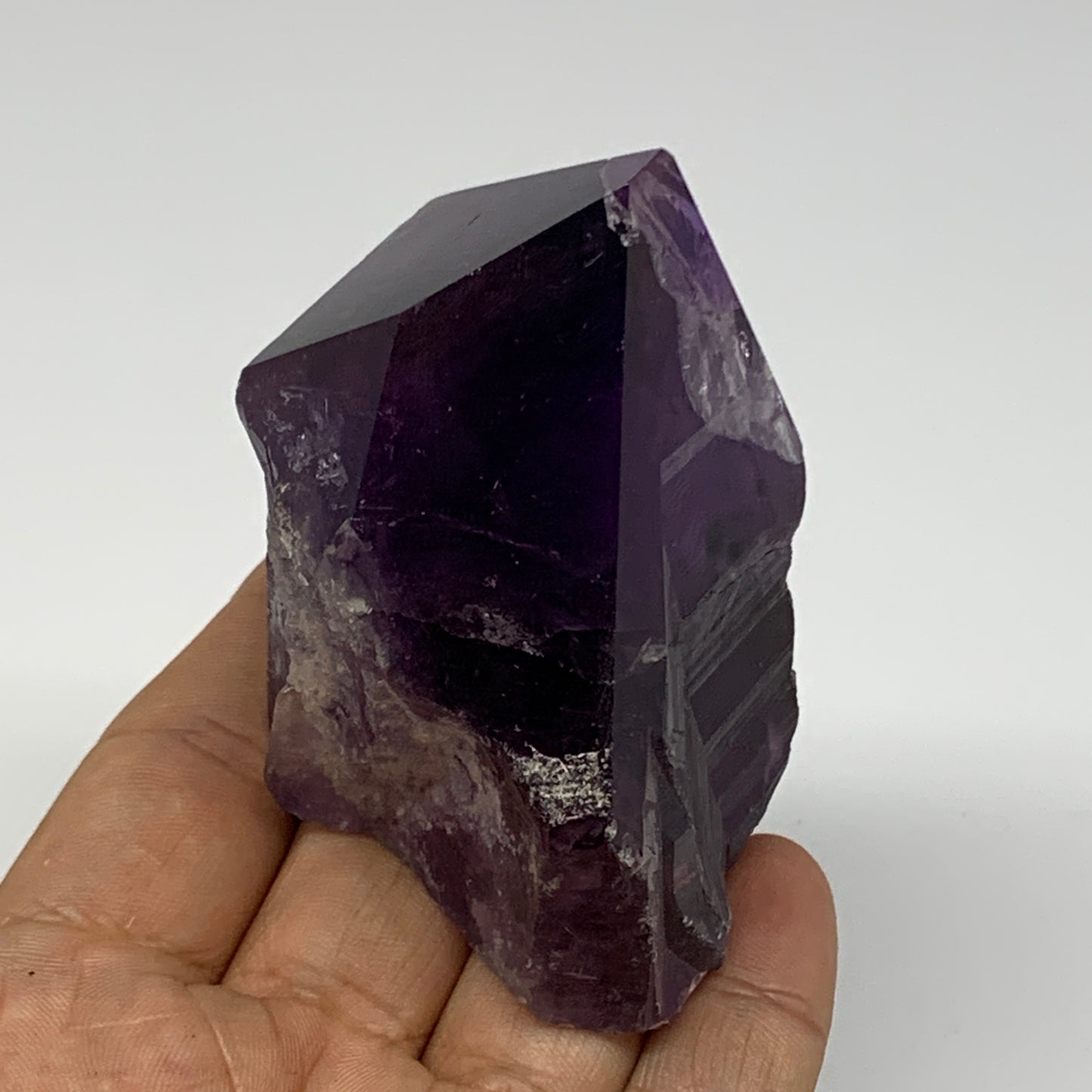 229.1g,2.3"x2.8"x1.8", Amethyst Point Polished Rough lower part Stands, B19044