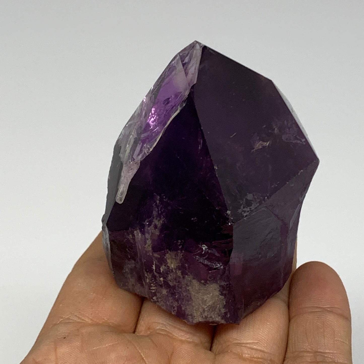 229.1g,2.3"x2.8"x1.8", Amethyst Point Polished Rough lower part Stands, B19044